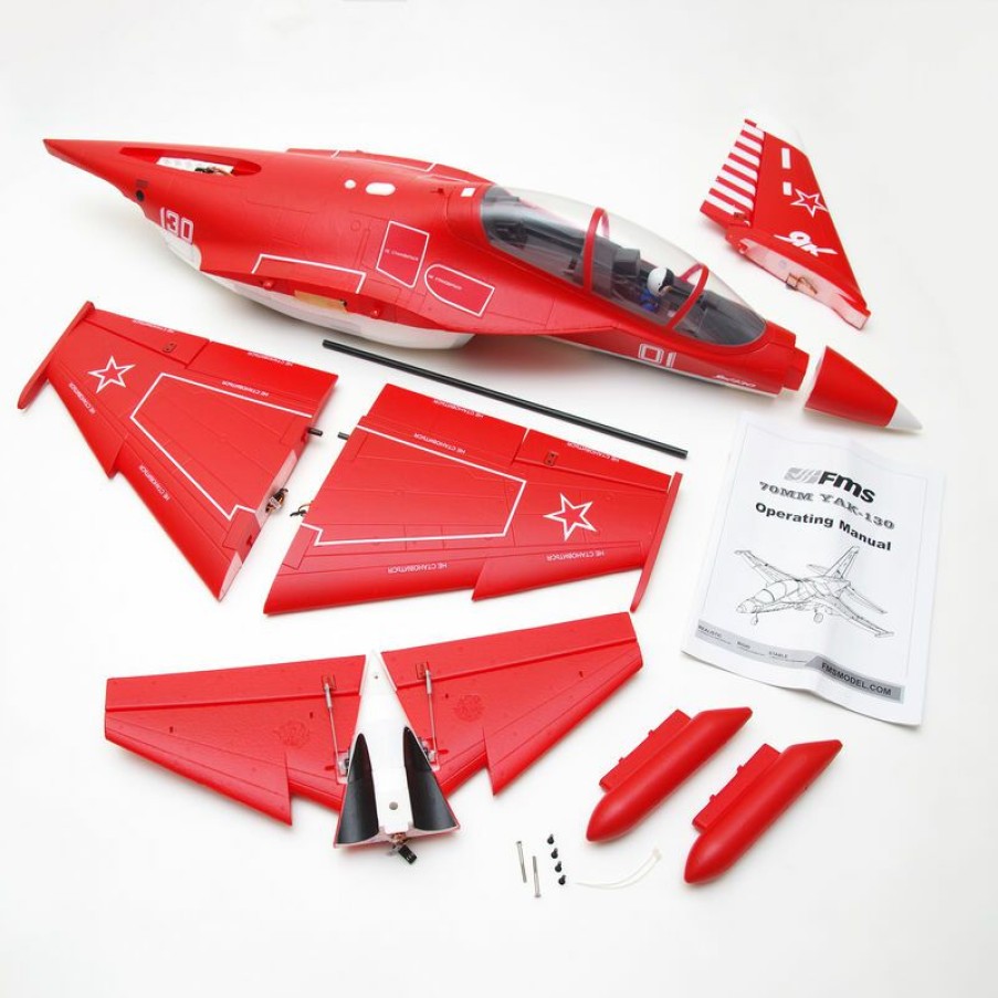 Airplanes * | Premium Fms Yak-130 V2 70Mm Edf Jet Red Pnp, 880Mm