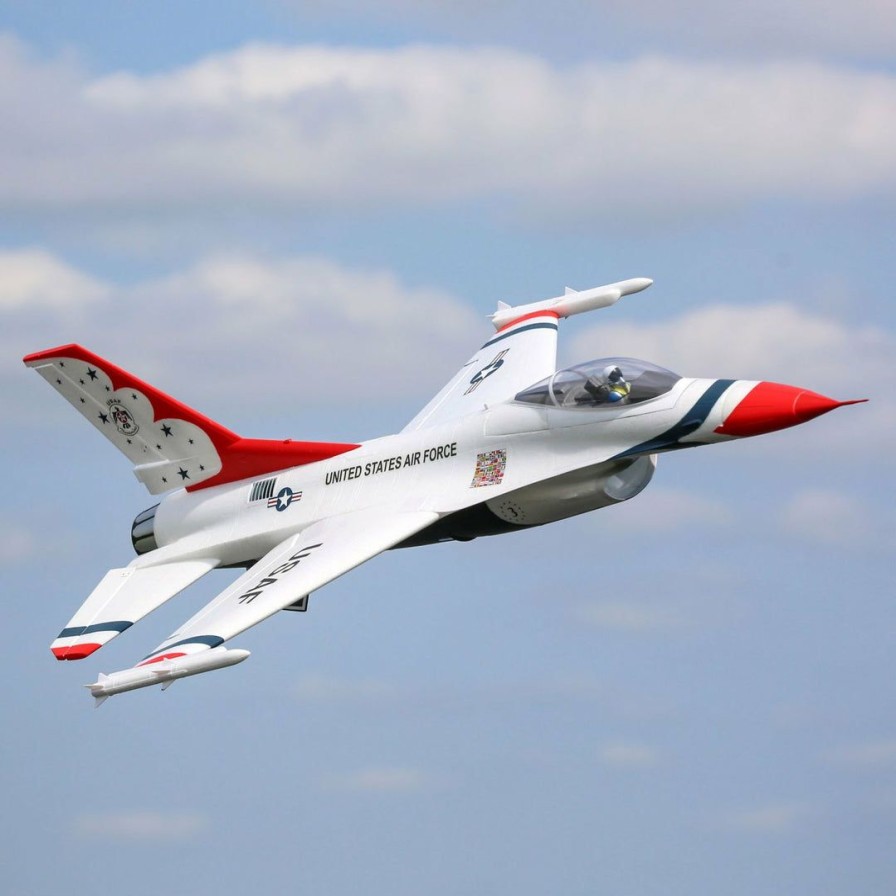 Airplanes * | With Discount E-Flite F-16 Thunderbirds 70Mm Edf Bnf Basic With As3X And Safe Select