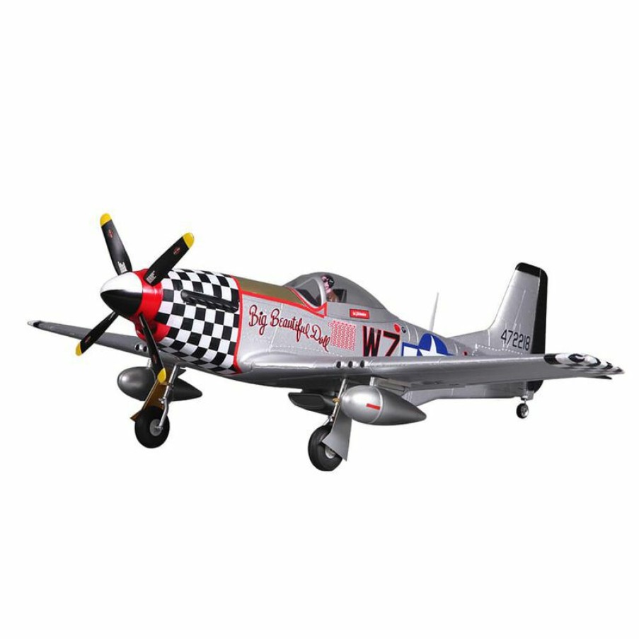 Airplanes * | Top Sell Fms P-51D V2 Big Beautiful Doll Pnp, 800Mm With Reflex