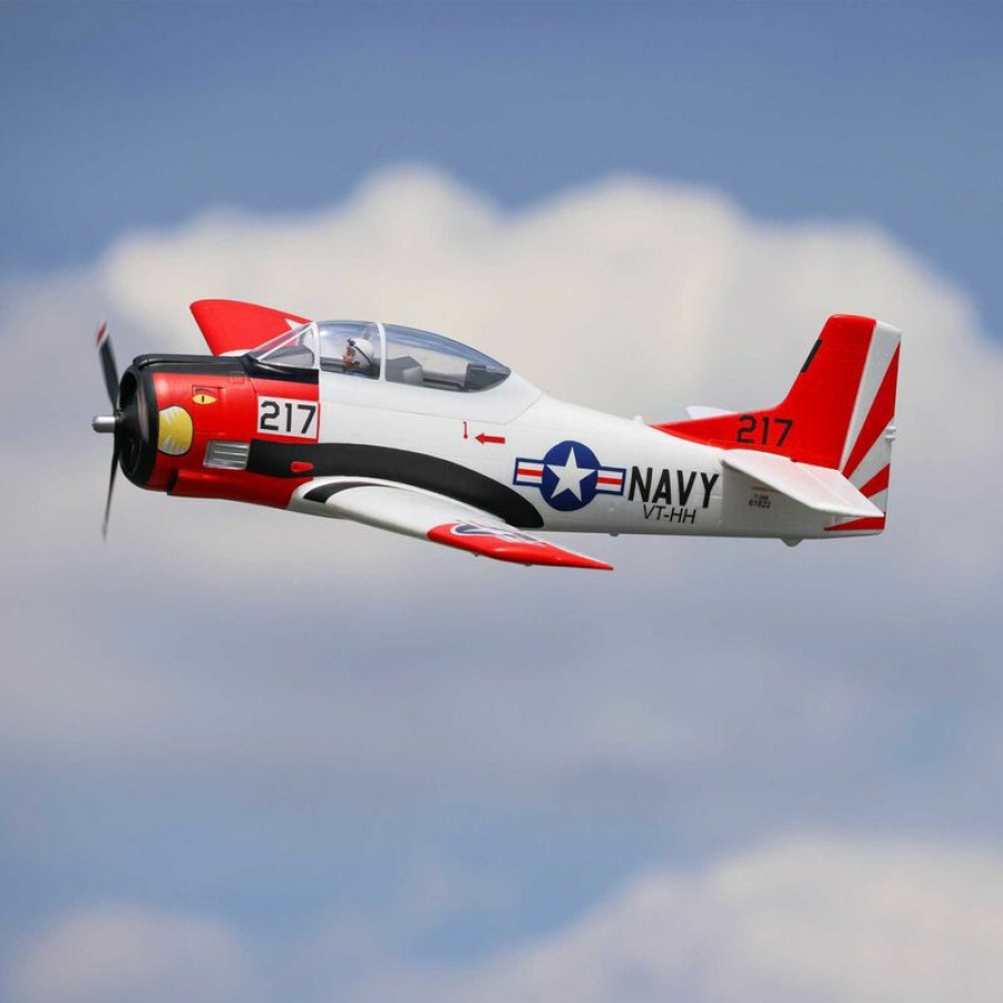 Airplanes * | Sale Online E-Flite T-28 Trojan 1.2M Bnf Basic With Smart